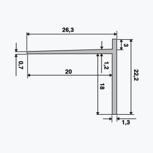 TEMPOLISTEL® B102 Ukončovací profil BA 18 - Obrázek 2