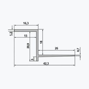 TEMPOLISTEL® B103 Profil pro dutou spáru pro BA 18 - Obrázek 2